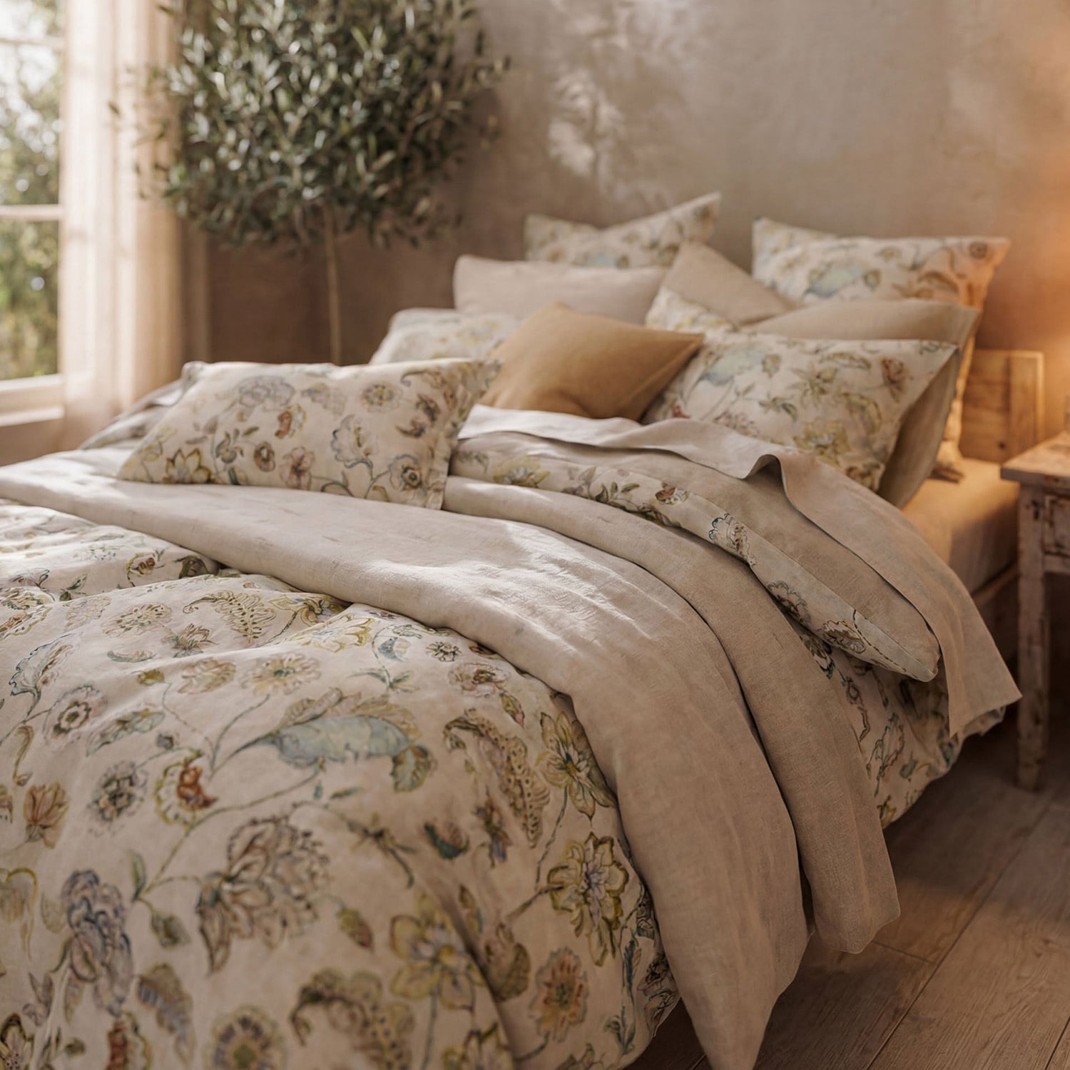Floral Malfi Cotton Sateen Quilt Cover Set