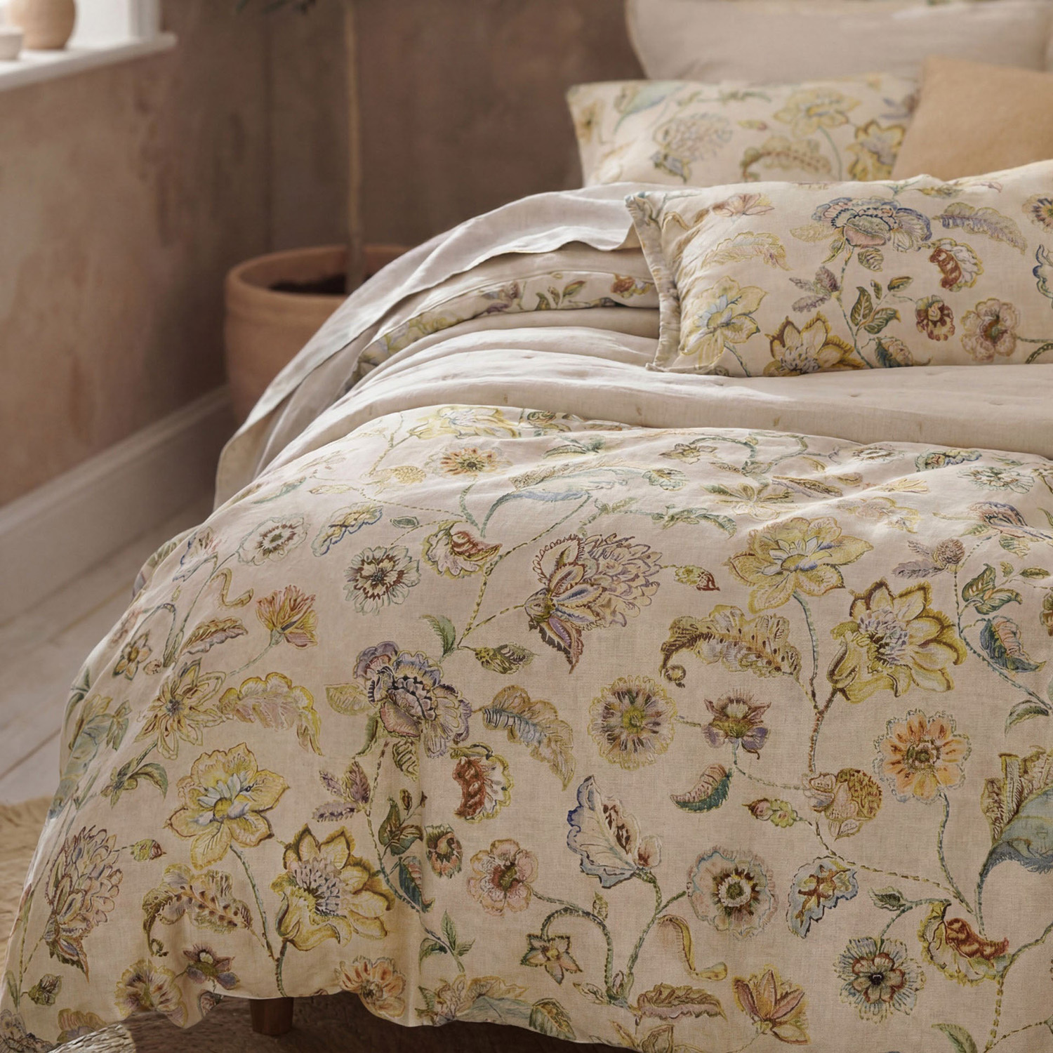 Floral Malfi Cotton Sateen Quilt Cover Set