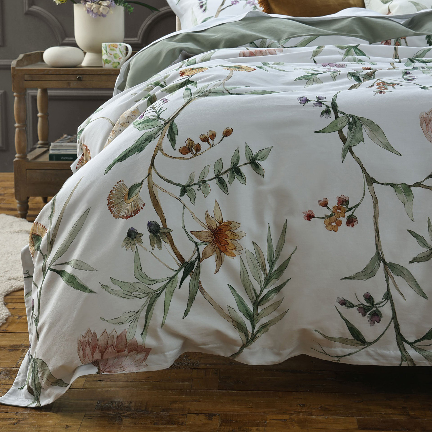 Floral Twyla Cotton Sateen Quilt Cover Set