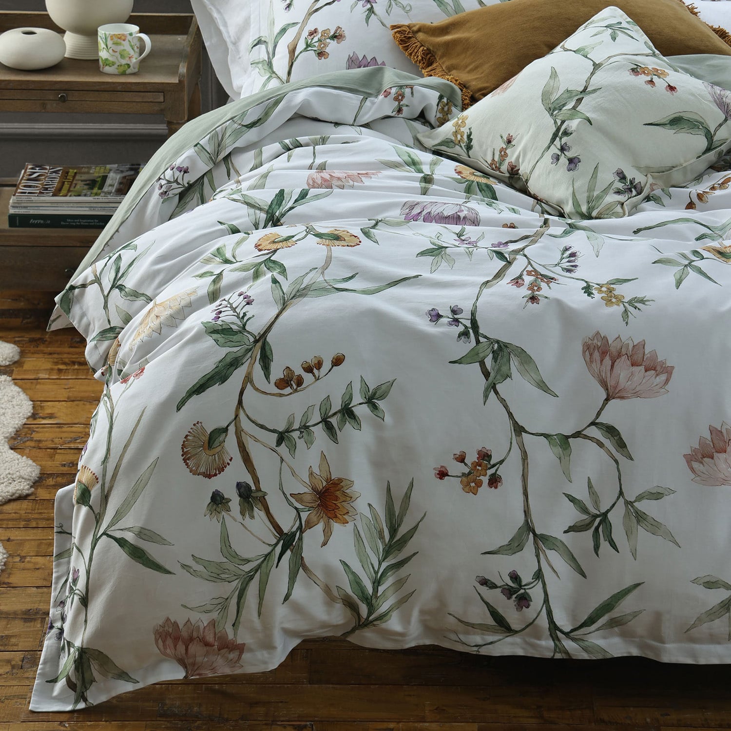 Floral Twyla Cotton Sateen Quilt Cover Set