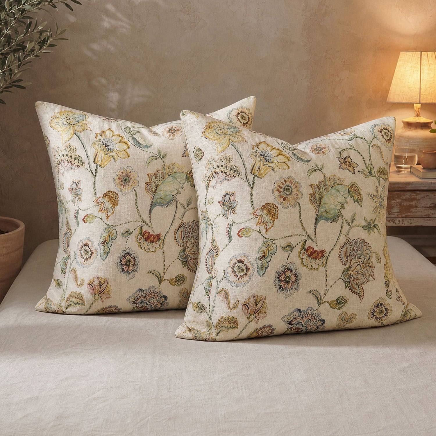 Floral Malfi Cotton Sateen European Pillowcase