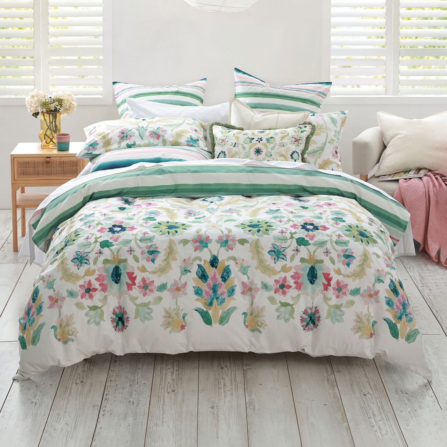 Freya Cotton Percale Quilt Cover Set