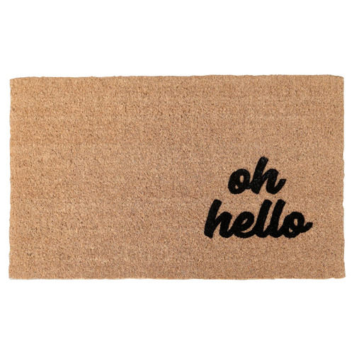 DoorMates Oh Hello Coir Doormat | Temple & Webster