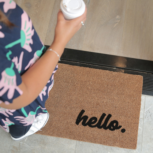 DoorMates Hello Coir Doormat Temple & ster