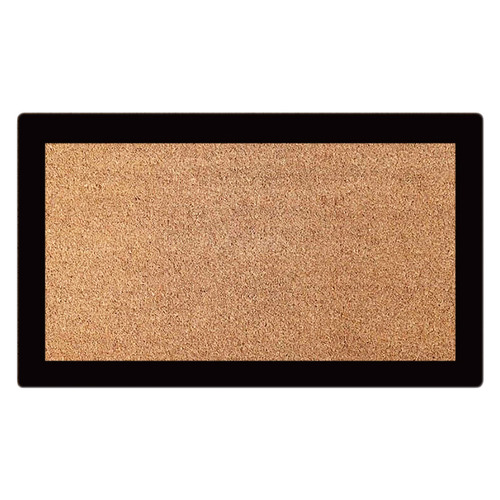 DoorMates Classic Black Border Coir Doormat Temple & ster