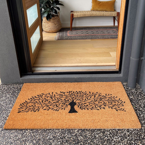 DoorMates Tree of Life Coir Doormat Temple & ster