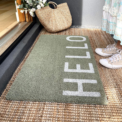 Eucalyptus Hello Coir Doormat Temple & ster