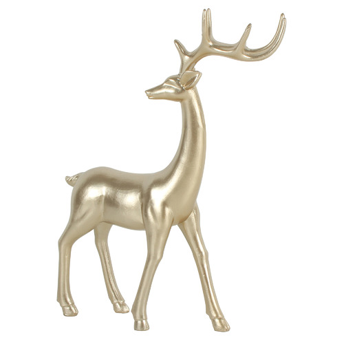 28cm Gold Reindeer Christmas Ornament | Temple & Webster