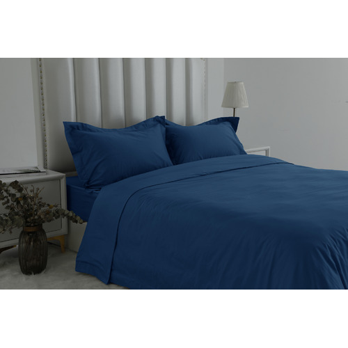 Bensonaustralia Navy 1000tc Egyptian Cotton Sateen Quilt Cover Set