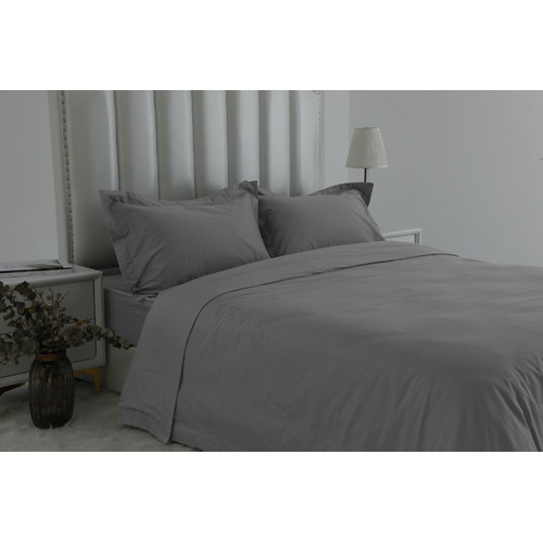 Grey 1000TC Egyptian Cotton Sateen Quilt Cover Set
