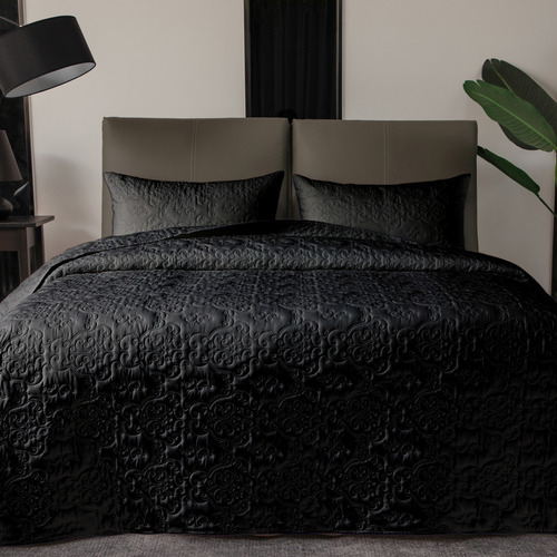 Luxury Embossed Quilted Coverlet Set