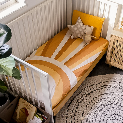 Sun Cotton Cot Fitted Sheet Temple & ster