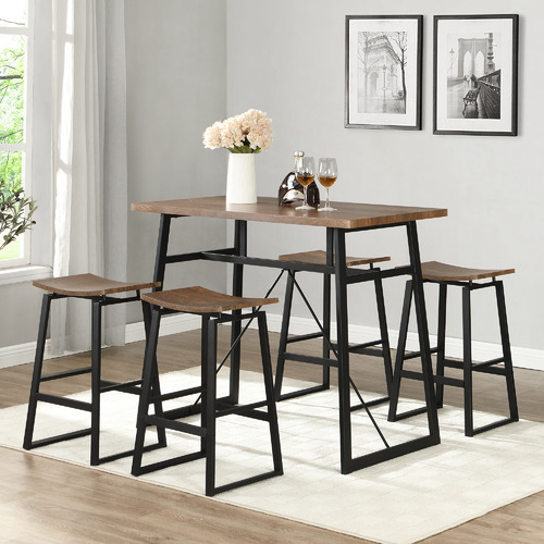 EvieHome 4 Seater Easton Bar Table Set | Temple & Webster