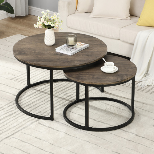 EvieHome 2 Piece Walker Nesting Coffee Table Set | Temple & Webster