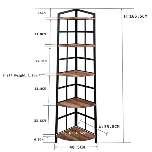Kilner 5 Tier Corner Shelf