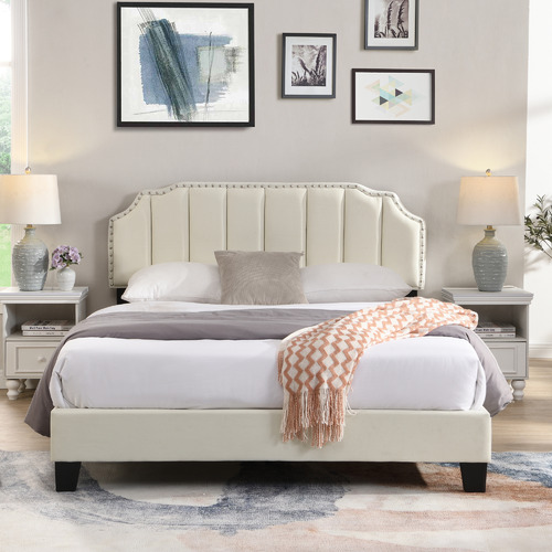 Walden Upholstered Bed Frame | Temple & Webster