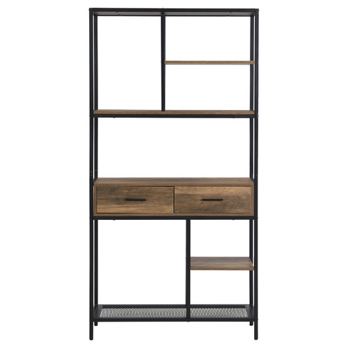 Ridley 6 Tier Bookshelf with Drawers