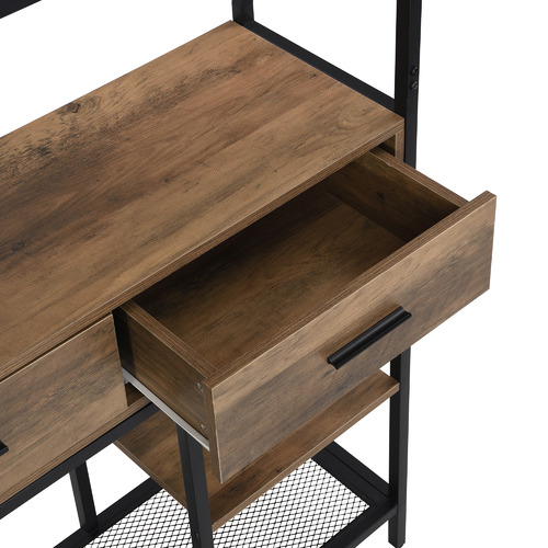 Ridley 6 Tier Bookshelf with Drawers