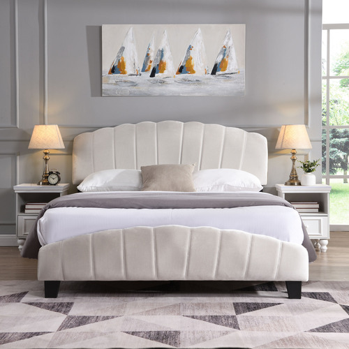 Ostrean Velvet Bed