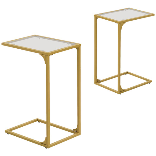 Midas Tempered Glass Side Tables