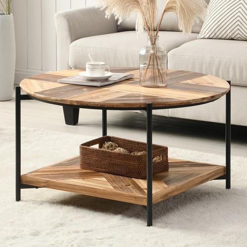 Miller Round Fir Wood Coffee Table