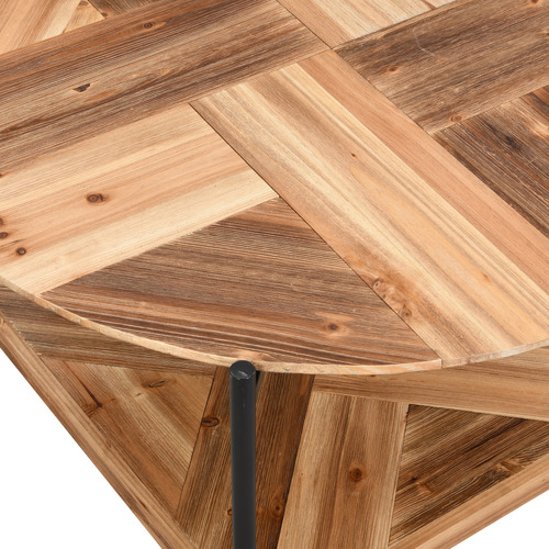 Miller Round Fir Wood Coffee Table