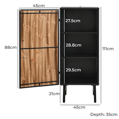 Miller Fir Wood Storage Cabinet