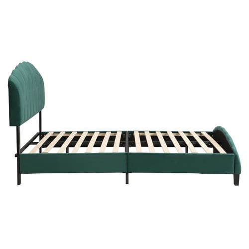 Green Aldgate Velvet Platform Bed