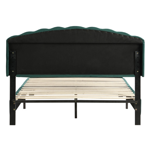 Green Aldgate Velvet Platform Bed