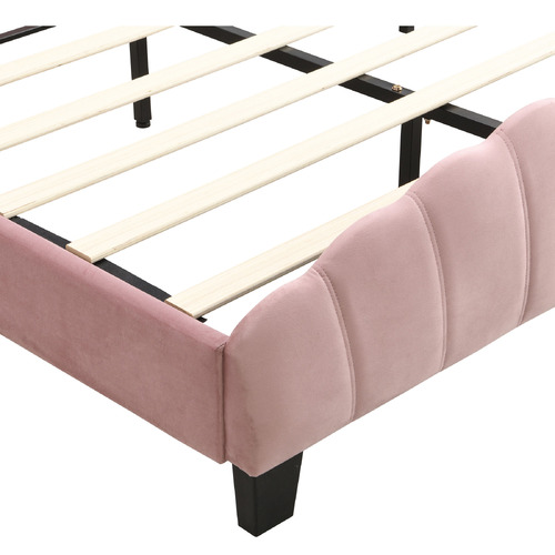 Pink Aldgate Velvet Platform Bed