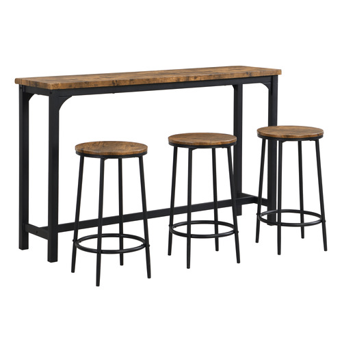 EvieHome 3 Seater Myra Bar Table & Stool Set | Temple & Webster