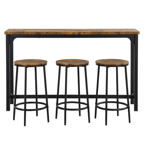 EvieHome 3 Seater Myra Bar Table & Stool Set | Temple & Webster