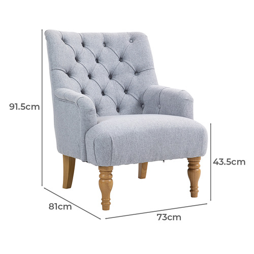 Omar Button Tufted Armchair
