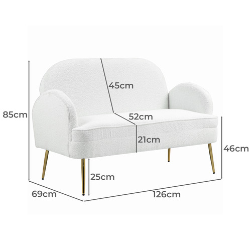 Julika 2 Seater Boucle Sofa