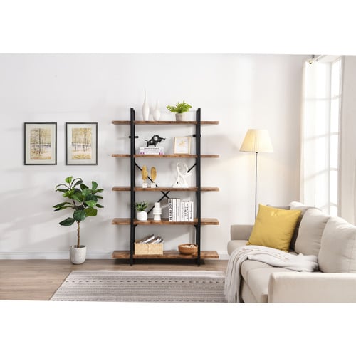 5 Tier Industrial Bookshelf