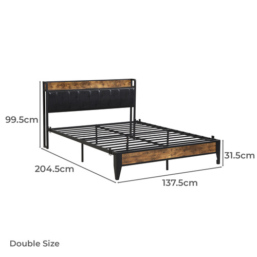 Frances Bed Frame with Outlets & USB Ports