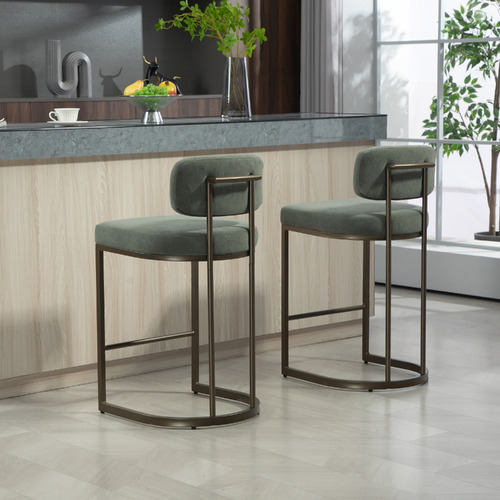 81cm Ricano Velvet Barstools