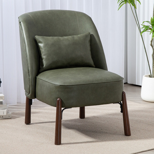 Case PU Leather Accent Chair