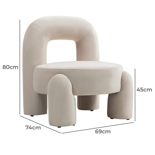 Samir Velvet Accent Chair