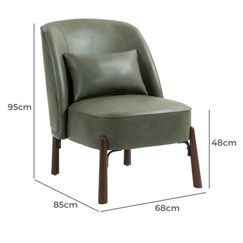 Case PU Leather Accent Chair