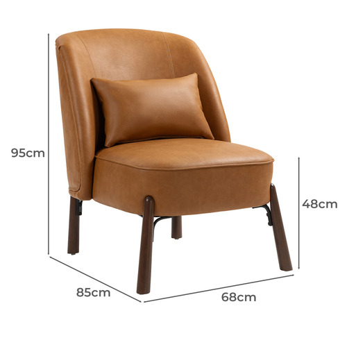 Case PU Leather Accent Chair