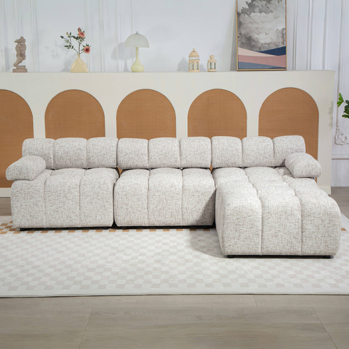 Clemens 3 Seater Modular Sofa with Ottoman