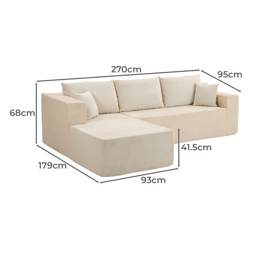 Roswell 3 Seater Sofa with Chaise