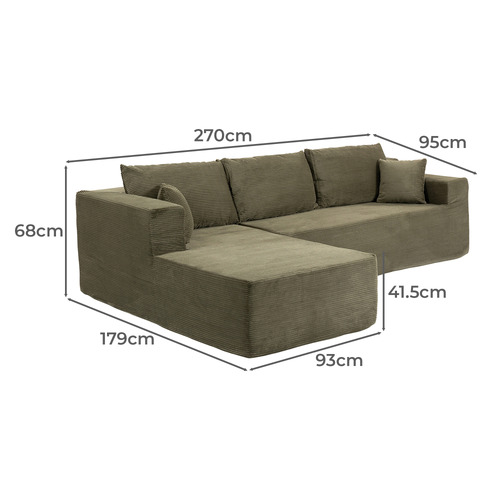 Roswell 3 Seater Sofa with Chaise