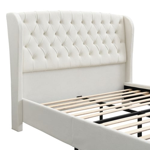Conall Button Tufted Chenille Bed Frame