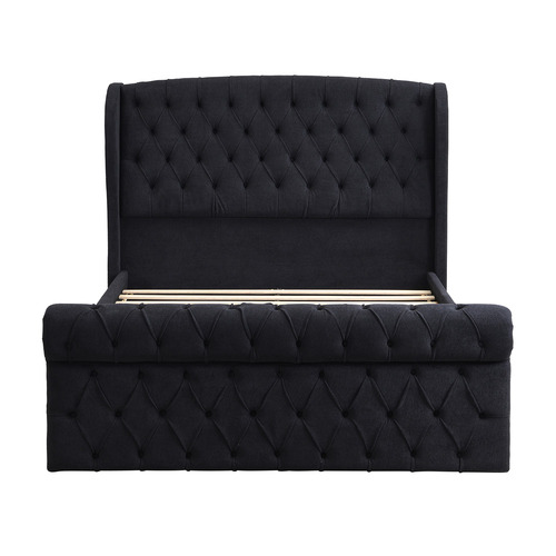 Conall Button Tufted Chenille Bed Frame