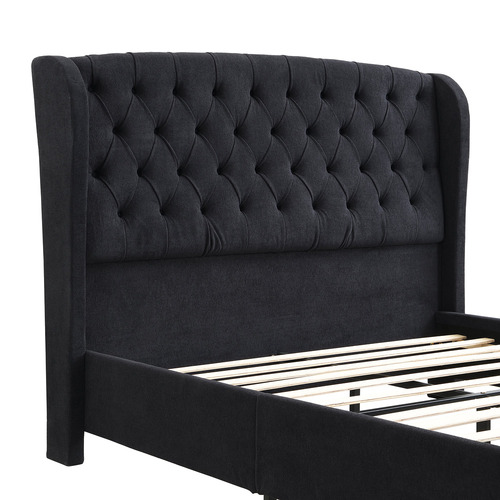 Conall Button Tufted Chenille Bed Frame