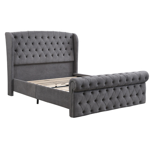 Conall Button Tufted Chenille Bed Frame