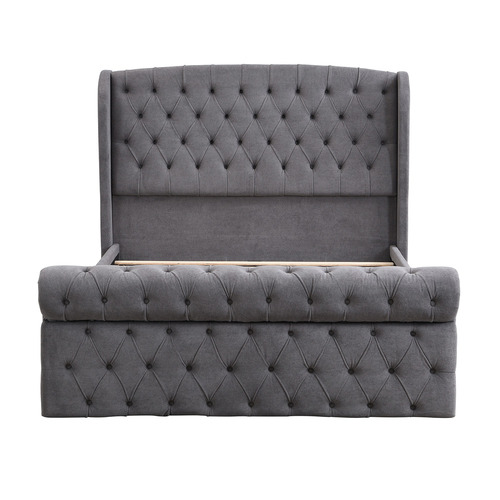 Conall Button Tufted Chenille Bed Frame