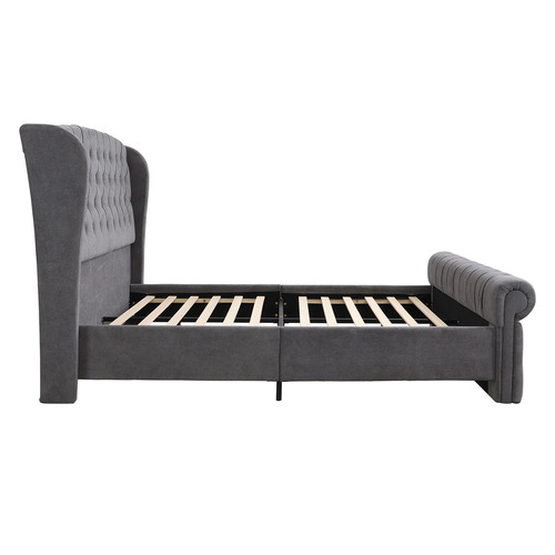 Conall Button Tufted Chenille Bed Frame